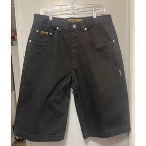 Vibes Black Denim Shorts Men's 34 X 14 Nwot Skate Board Shorts Wide Leg